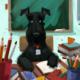 emi the giant in a classroom full of kids back to school day