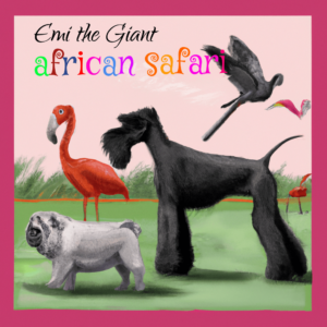 Emi the Giant Schnauzer on African Safari